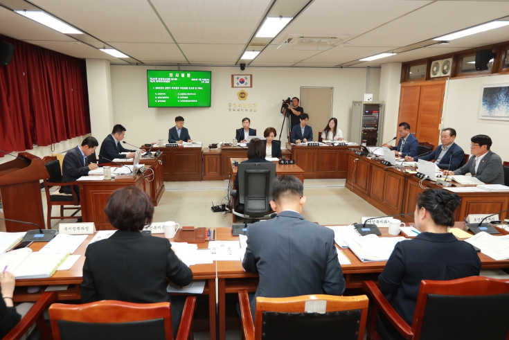 충청북도의회보건복지국 등 상반기 주요업무 추진상황 청취