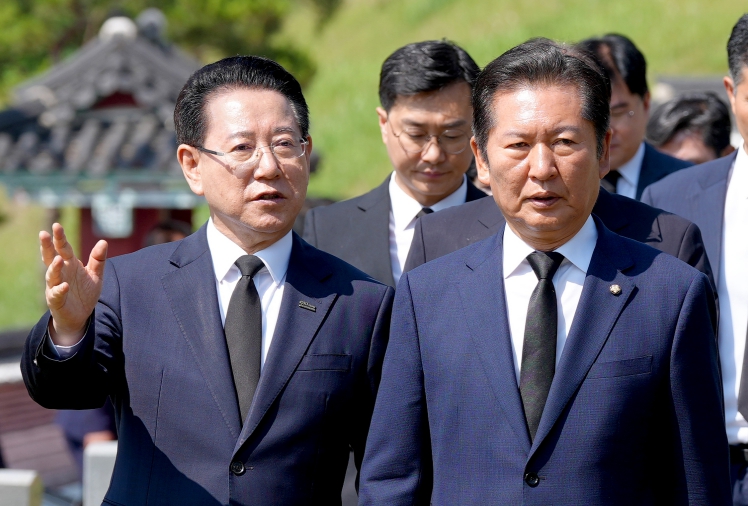 김영록 전남도지사, 민주당 정청래 대표 선출 축하