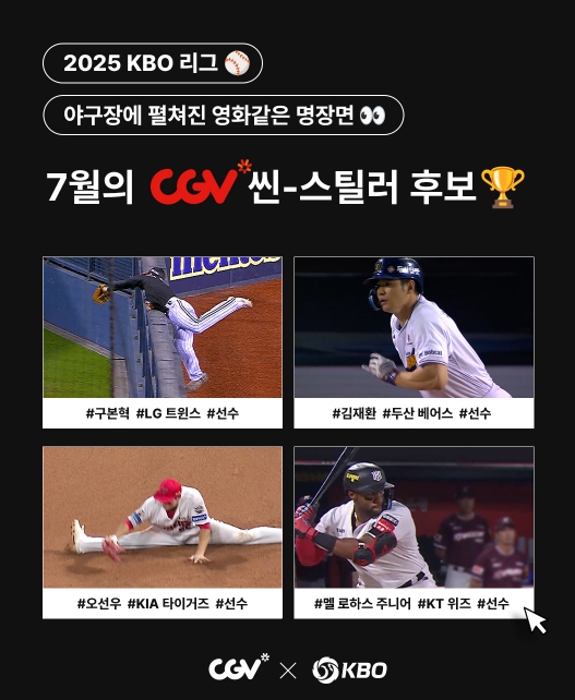 ‘월간 CGV 씬-스틸러상’ 7월 수상자 후보 발표
