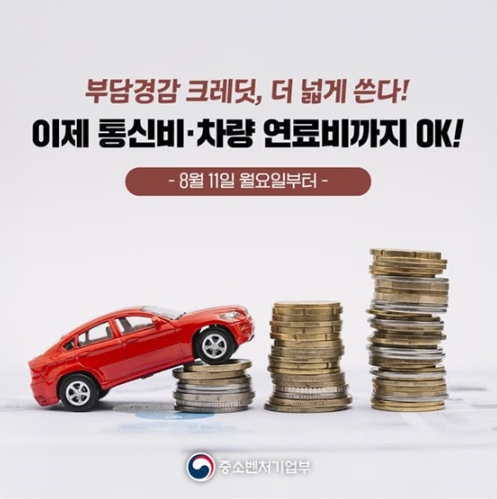 중소벤처기업부, 부담경감 크레딧, 더 넓게 쓴다!