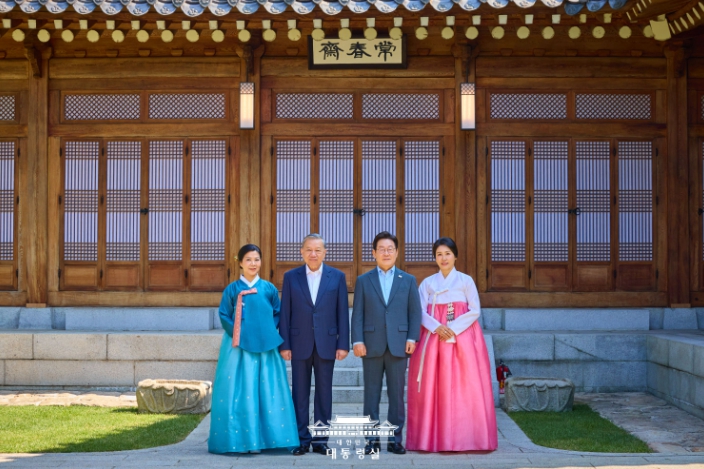 이재명 대통령, 베트남 당서기장 내외 국빈방한 상춘재 친교 행사
