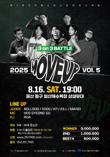 동구청소년센터, 제5회 전국 청소년 스트릿 댄스 배틀‘Move Up’개최