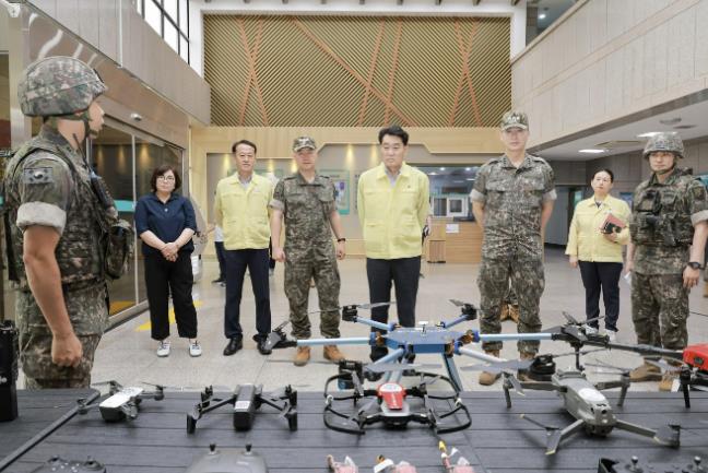 군포시, 시청사 드론 폭발물 테러 대응 실제훈련 실시