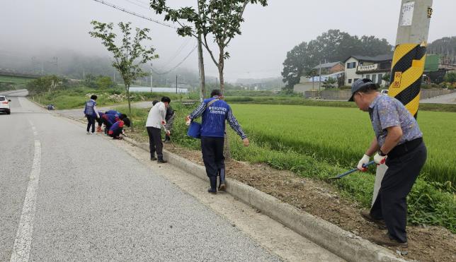 바르게살기운동 양평군 지평면 위원회, 그릇고갯길에 가을 코스모스 꽃길 조성