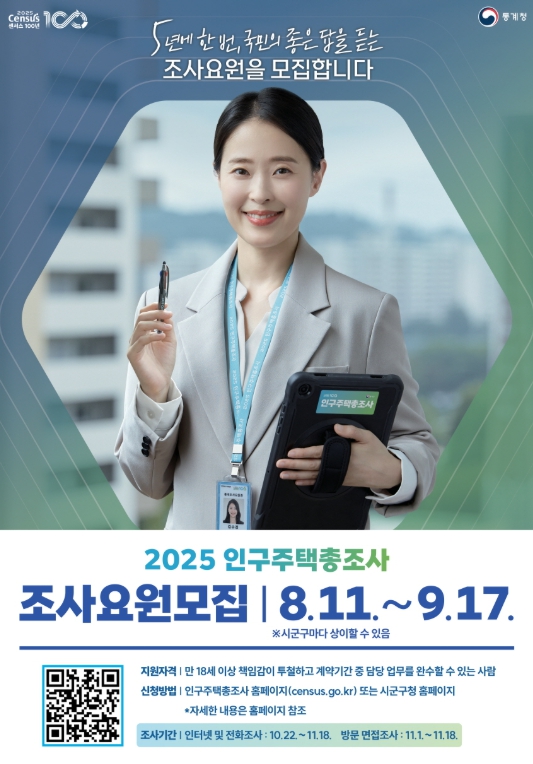 기장군, 2025년 인구주택총조사 조사요원 모집