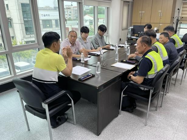아산시, '아산물환경센터 준설팀 간담회' 개최