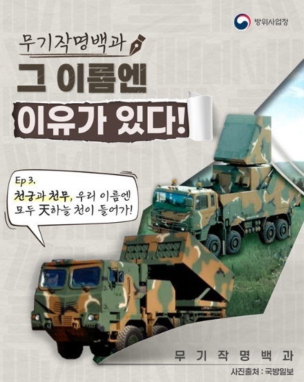 방위사업청, [무기작명백과] 그 이름엔 이유가 있다!