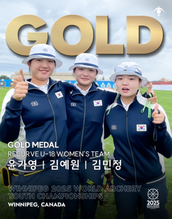 대전교육청, 2025 세계유스양궁선수권대회 리커브 U-18 2관왕 쾌거