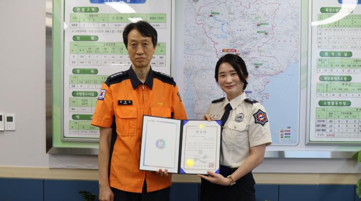 장흥소방서, 하트세이버 시상식 개최… 생명을 살린 영웅 탄생