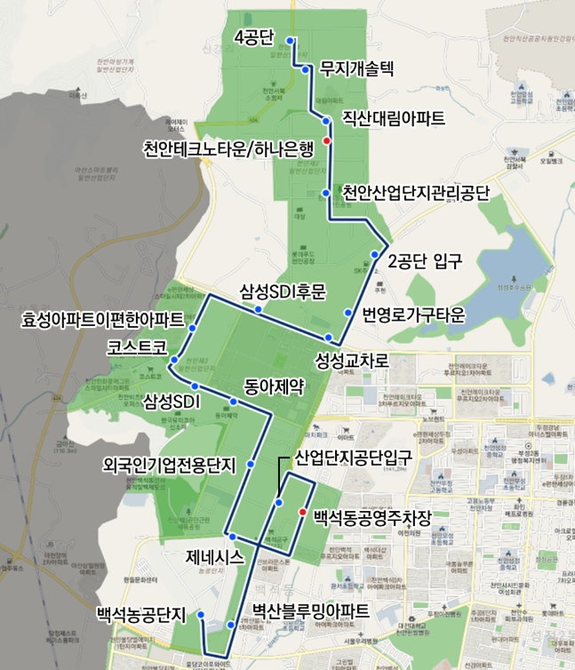 천안시, 내달 8일부터 산업단지 근로자 위한 ‘스마트셔틀’ 운행