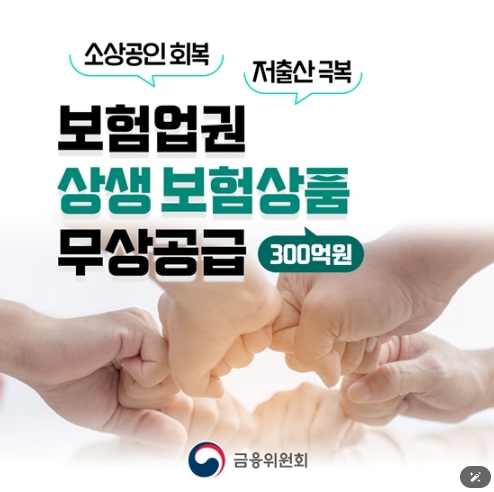 금융위원회, 보험업권 '상생 보험상품' 무상 공급