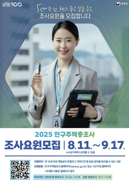 홍성군, 인구주택총조사 조사원 모집