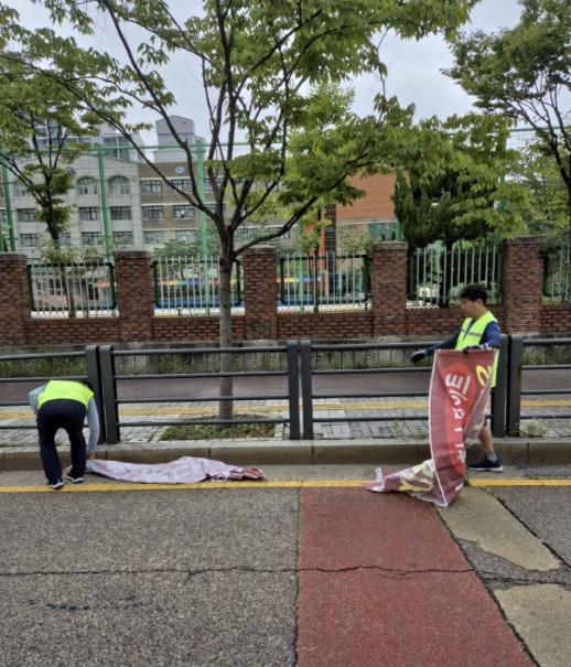 수원시 장안구, 개학기 학교주변 불법광고물 일제 정비 실시