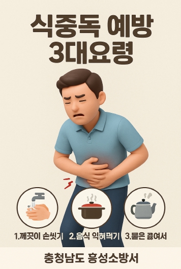 홍성소방서, 식중독 예방 3대 요령 실천 강조