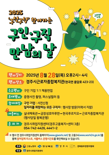 경주시,‘2025 구석구석 찾아가는 구인∙구직 만남의 날’성황리 개최