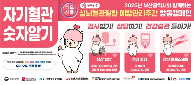 부산시, '2025년 자기혈관 숫자알기, 레드서클 캠페인' 개최