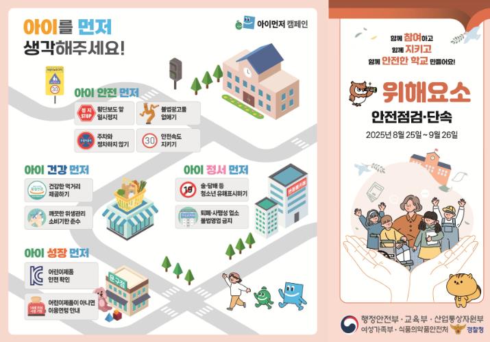 부여군, 초등학교 2학기 개학기 위해 요소 안전 점검 실시