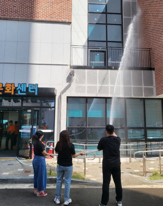 광양시가족문화센터, 2025년 하반기 합동소방훈련 실시
