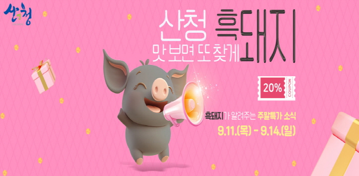 산청군 산엔청쇼핑몰, 주말 특가 이벤트 추진