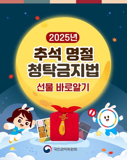 국민권익위원회, 2025년 추석 명절 청탁금지법 선물 바로알기