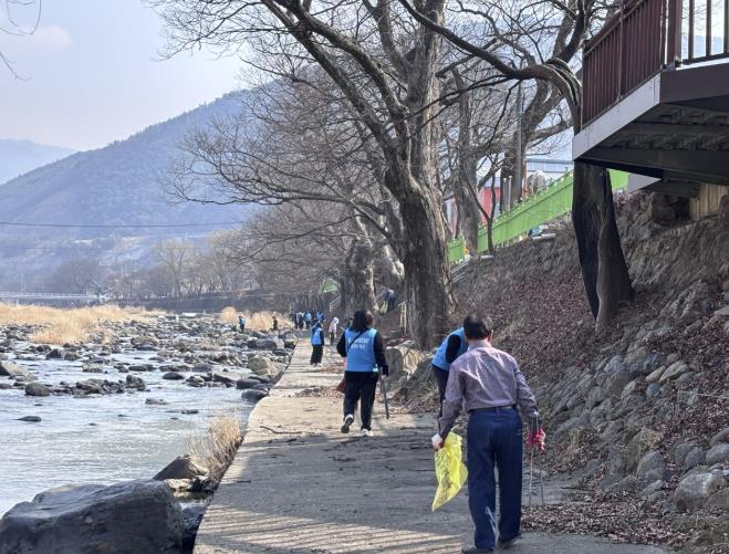 단양군 단성면 북하리, 세계 물의 날 맞아 국토대청결운동 실시