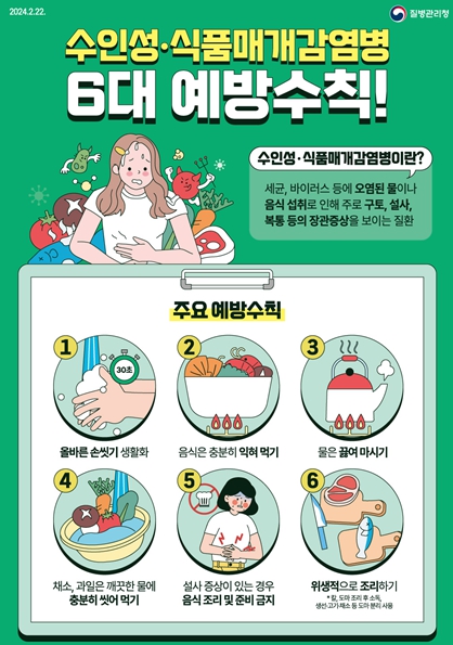 부산시, 새 학기 맞이 수인성·식품매개감염병 주의 당부
