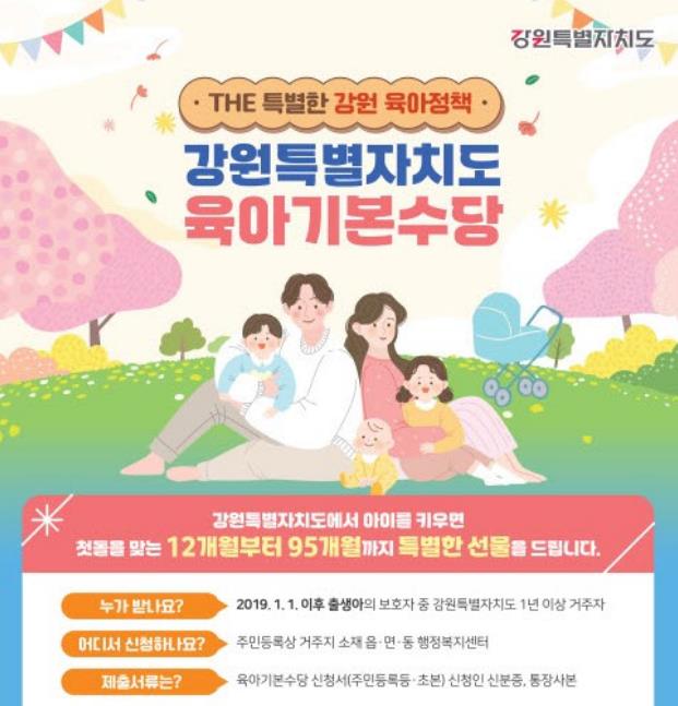 원주시, '첫돌 선물' 강원특별자치도 육아기본수당 지급