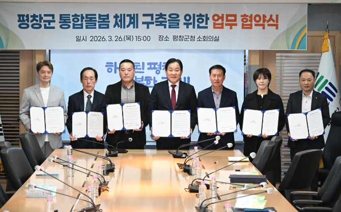 평창군, 6개 전문 기관과 'Care on 평창, 통합 돌봄' 업무 협약 체결