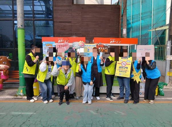평택시 안중전통시장에서 '노담․비만예방' 합동 건강 캠페인 실시