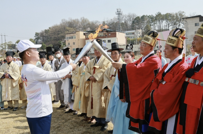 예천군, 제64회 경북도민체전 성화 채화 및 봉송 행사 개최