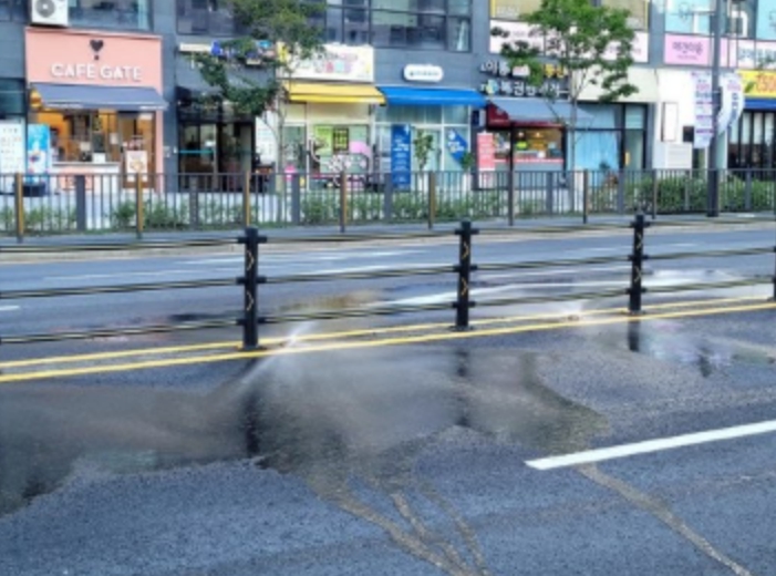 구리시, 미세먼지 저감을 위한 도로 자동 청소시스템 본격 가동
