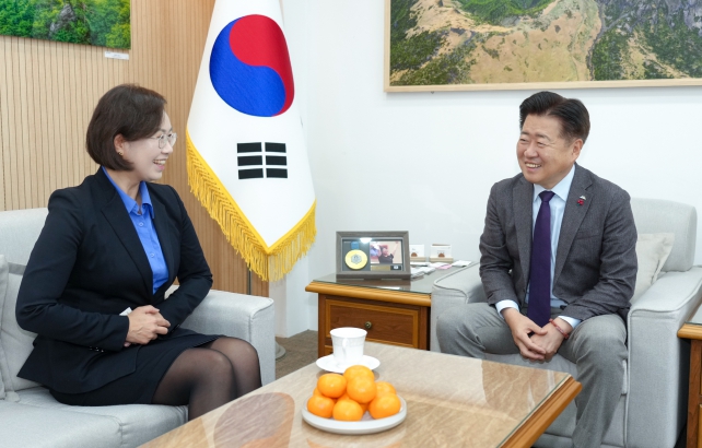 오영훈 제주도지사, 조국혁신당 백선희 국회의원 면담