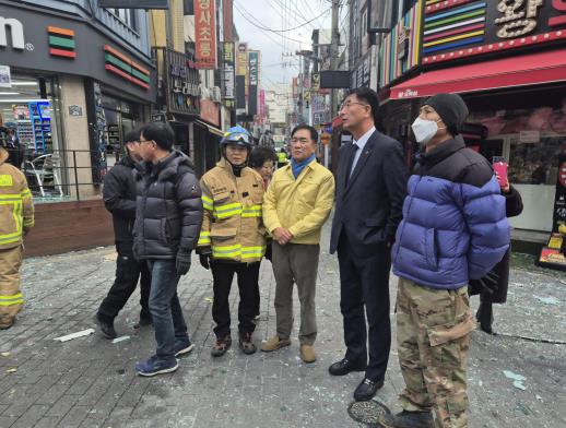 평택시, 상가건물 폭발 사고 피해 복구 총력